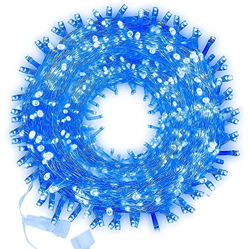 FUNPENY 300 LED Indoor String Lights, 100 FT Plug In Waterproof String Lights With 8 Modes For Halloween Thanksgiving Christmas Garden Decoration, Indoor And Outdoor Decorations (Blue) 1 FUNPENY 300 LED Indoor String Lights, 100 FT Plug In Waterproof String Lights With 8 Modes For Halloween Thanksgiving Christmas Garden Decoration, Indoor And Outdoor Decorations (Blue)