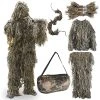 FUNPENY Ghillie Suits For Men, Outdoor Camo Hunting Ghillie Suit Costume Clothings