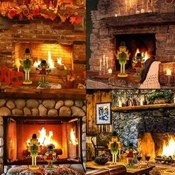 FUNPENY Thanksgiving Fall Decoration, 14 Inch Handmade Turkey Collectible Wooden Handmade Nutcracker For Fall Thanksgiving Christmas Home Table Decor -Funpeny Shop 61dJ6C0TVKL 5