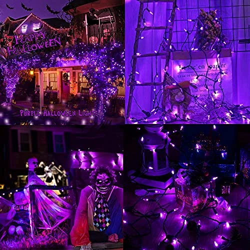 FUNPENY 33FT Halloween Lights, 150 Count Mini Clear String Lights, Fairy Halloween Tree Lights For Halloween Decorations Indoor Outdoor Xmas Party Wedding Holiday Home, Purple 7 FUNPENY 33FT Halloween Lights, 150 Count Mini Clear String Lights, Fairy Halloween Tree Lights For Halloween Decorations Indoor Outdoor Xmas Party Wedding Holiday Home, Purple - Image 7