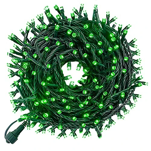 FUNPENY 300 LED Indoor String Lights, 100 FT Plug In Waterproof Christmas String Lights With 8 Modes For Christmas St. Patrick's Day Garden Decoration, Indoor And Outdoor Decoration (Green) 1 FUNPENY 300 LED Indoor String Lights, 100 FT Plug In Waterproof Christmas String Lights With 8 Modes For Christmas St. Patrick's Day Garden Decoration, Indoor And Outdoor Decoration (Green)