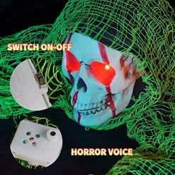 FUNPENY Halloween Decorations, Light Up Skeleton Groundbreaker With Bloodstains And Sound Effect, Skeleton Halloween Decoration For Haunted House Outdoor, Yard, Lawn, Party, Home Indoor Decor -Funpeny Shop 61gF3Qoe9CL