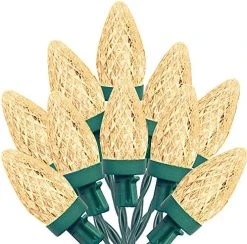 FUNPENY 50 LED C7 Christmas Lights Outdoor, 24.5 FT Extendable Waterproof Fairy String Light Green Wire For Xmas Indoor Patio Tree Party Holidy Wedding House Decorations (Multi-Colored) -Funpeny Shop 61iMZRWO3L. AC