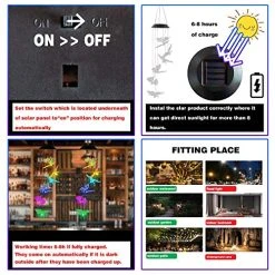 FUNPENY Solar Wind Chimes Lights, Gifts For Mom, Grandma, Solar Mobiles Hanging Color Changing LED Lights Outdoor Waterproof Yard Garden Decorations, Friendship Wind Chimes (Butterfly) -Funpeny Shop 61p6XupGaFL