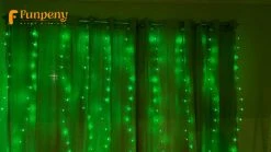 FUNPENY 300 LED Window Curtain Lights, 4 Lighting Modes Fairy Copper Lights With Remote, USB Powered RGB Color Changing String Icicle Lights For Indoor Outdoor Christmas Wedding Party Decor 17 FUNPENY 300 LED Window Curtain Lights, 4 Lighting Modes Fairy Copper Lights With Remote, USB Powered RGB Color Changing String Icicle Lights For Indoor Outdoor Christmas Wedding Party Decor -Funpeny Shop 61pa9eGjdcL