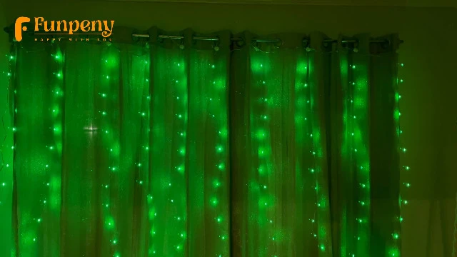 FUNPENY 300 LED Window Curtain Lights, 4 Lighting Modes Fairy Copper Lights With Remote, USB Powered RGB Color Changing String Icicle Lights For Indoor Outdoor Christmas Wedding Party Decor 7 FUNPENY 300 LED Window Curtain Lights, 4 Lighting Modes Fairy Copper Lights With Remote, USB Powered RGB Color Changing String Icicle Lights For Indoor Outdoor Christmas Wedding Party Decor - Image 7