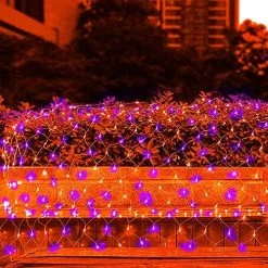 FUNPENY Halloween 200 LED Net Lights, 9.8ft X 6.6ft 8 Modes Waterproof Connectable Halloween Decorations For Outdoor Garden Party Decor (Orange) -Funpeny Shop 61qzpk hujL. AC