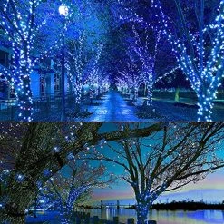 FUNPENY 85 FT 240 LED Blue Christmas Lights, Waterproof Extendable Green Wire Fairy String Lights Plug In, 8 Lighting Modes For Christmas Indoor Outdoor Yard Garden Wedding Party Decorations 20 FUNPENY 85 FT 240 LED Blue Christmas Lights, Waterproof Extendable Green Wire Fairy String Lights Plug In, 8 Lighting Modes For Christmas Indoor Outdoor Yard Garden Wedding Party Decorations -Funpeny Shop 61s06YBLLjL