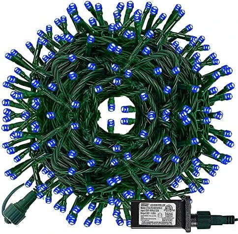 FUNPENY 85 FT 240 LED Blue Christmas Lights, Waterproof Extendable Green Wire Fairy String Lights Plug In, 8 Lighting Modes For Christmas Indoor Outdoor Yard Garden Wedding Party Decorations 9 FUNPENY 85 FT 240 LED Blue Christmas Lights, Waterproof Extendable Green Wire Fairy String Lights Plug In, 8 Lighting Modes For Christmas Indoor Outdoor Yard Garden Wedding Party Decorations - Image 9