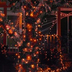 FUNPENY 200 LED Halloween Mini String Lights, 66 FT 8 Modes Waterproof Fairy Lights, Halloween Decorations For Indoor Outdoor Garden Party Decor (Orange) -Funpeny Shop 61vrYVEjvL