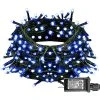FUNPENY 85 FT 240 LED Blue Christmas Lights, Waterproof Extendable Green Wire Fairy String Lights Plug In, 8 Lighting Modes For Christmas Indoor Outdoor Yard Garden Wedding Party Decorations